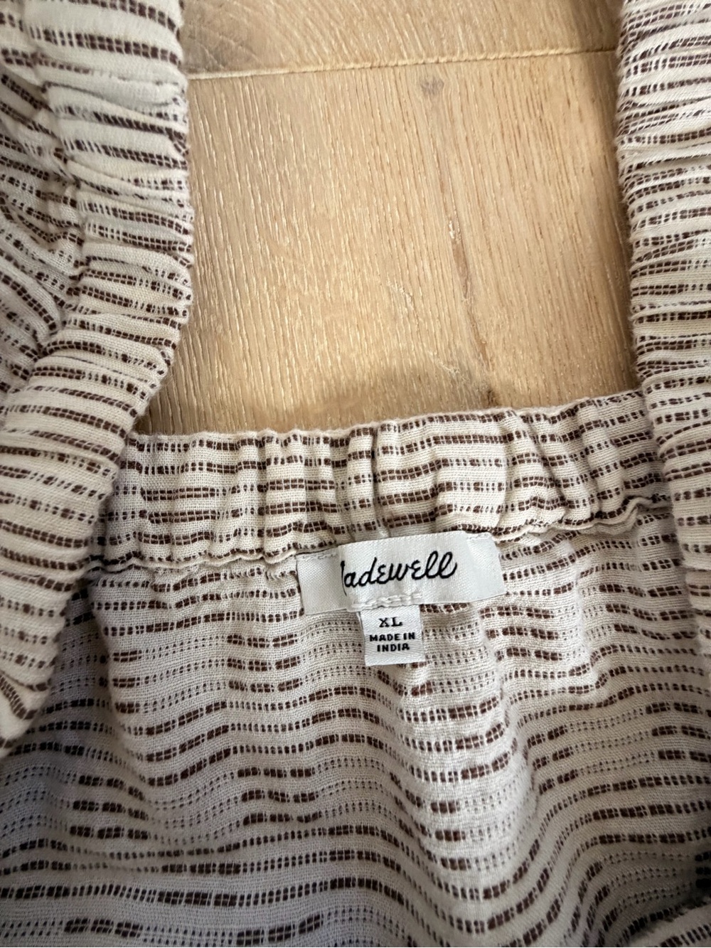 Madewell Beige Patterned Ruffle-Shoulder Sundress - Picture 2 of 2
